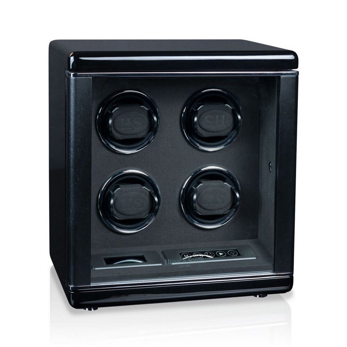 Heisse Söhne - 70019-224.142 - Horlogeopwinder - voor 4 horloges - Chicago 4 - Zwart