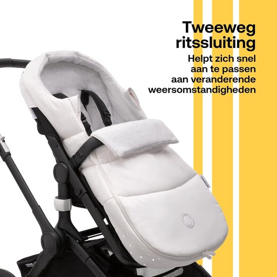 Voetenzak Kinderwagen - Warm Baby Accessoire - Alle Seizoenen Gebruik - Waterafstotend Ademend - 97 x 47 cm - Misty White — afbeelding 2