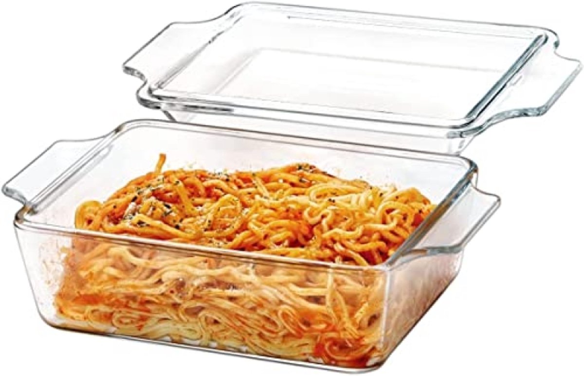 Kleine rechthoekige braadpan - 1L ovenbestendig en magnetronbestendig voor lasagne