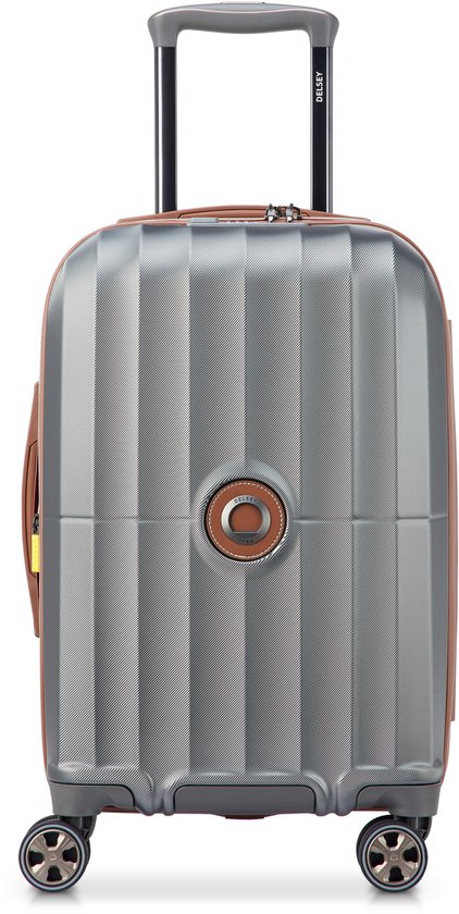 Delsey Carrousel 2 Handbagagekoffer 55 cm Expandable – 38L – 2,9 kg – Polycarbonaat – TSA Slot – Zip SECURITECH® 2 – 5 Jaar Garantie - Silver