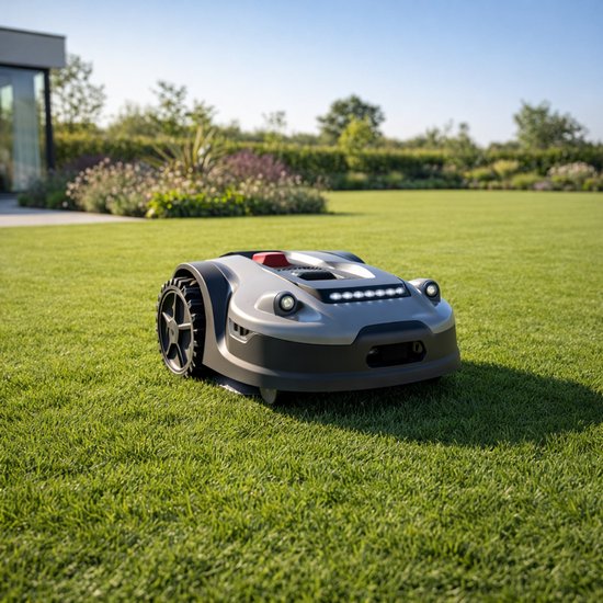 Zoef Robot - Robotmaaier Hans 2000m² - Robotgrasmaaier met bluetooth en App - Grasmaaier - Robotmaaier - Ultrasonisch obstakelherkenning van Zoef Robot — afbeelding 4