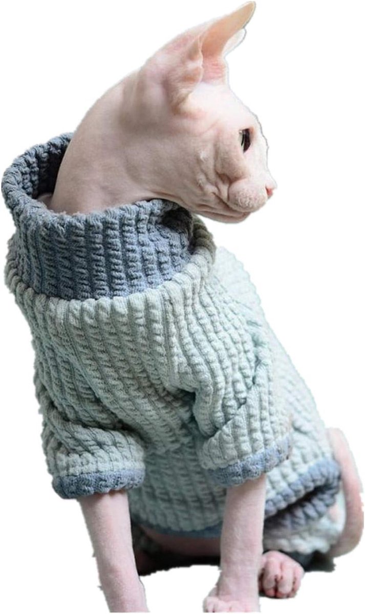 Kattenkleding Onderhemd - Huisdier Kleding - Comfortabel Dragen - Vier Voetig Ontwerp - XXL Maat - Roze Blauw