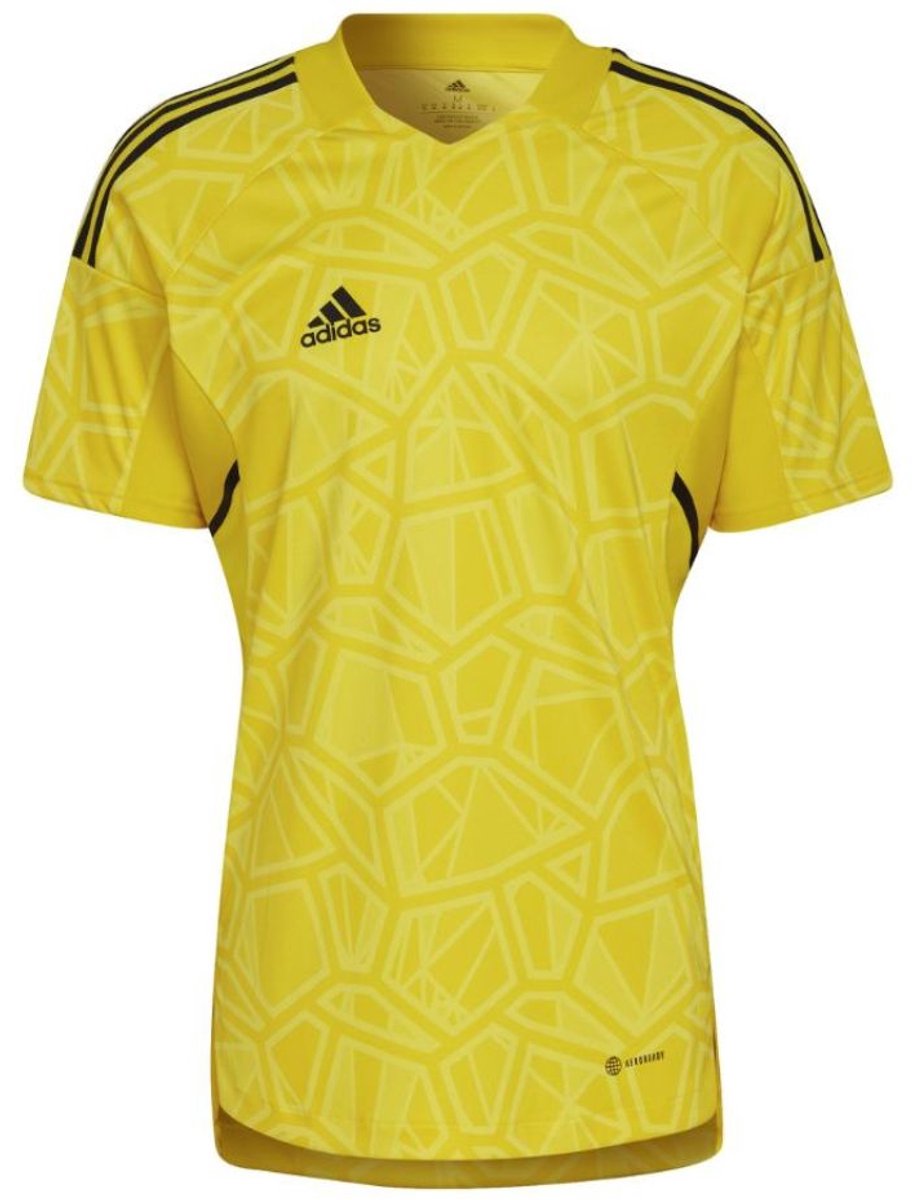 adidas T-shirt Heren Condivo 22 Goalkeeper Jersey Short Sleeve Geel - Maat S