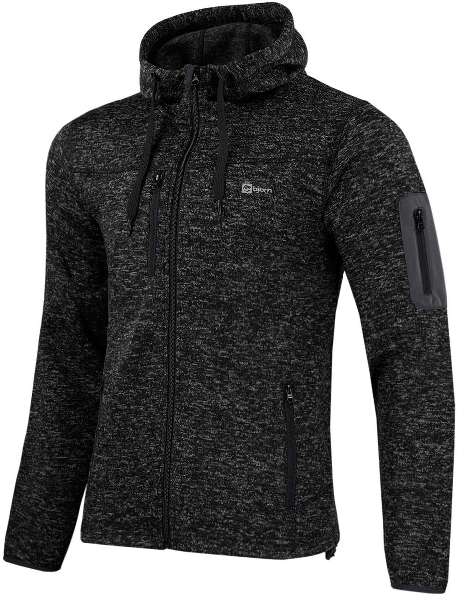 BJORN Sweater Heren Hohgant Zwart-Grijs - Maat S