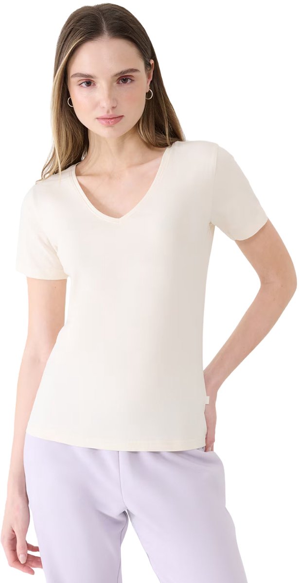 4F T-shirt Dames Gebroken Wit - Maat M
