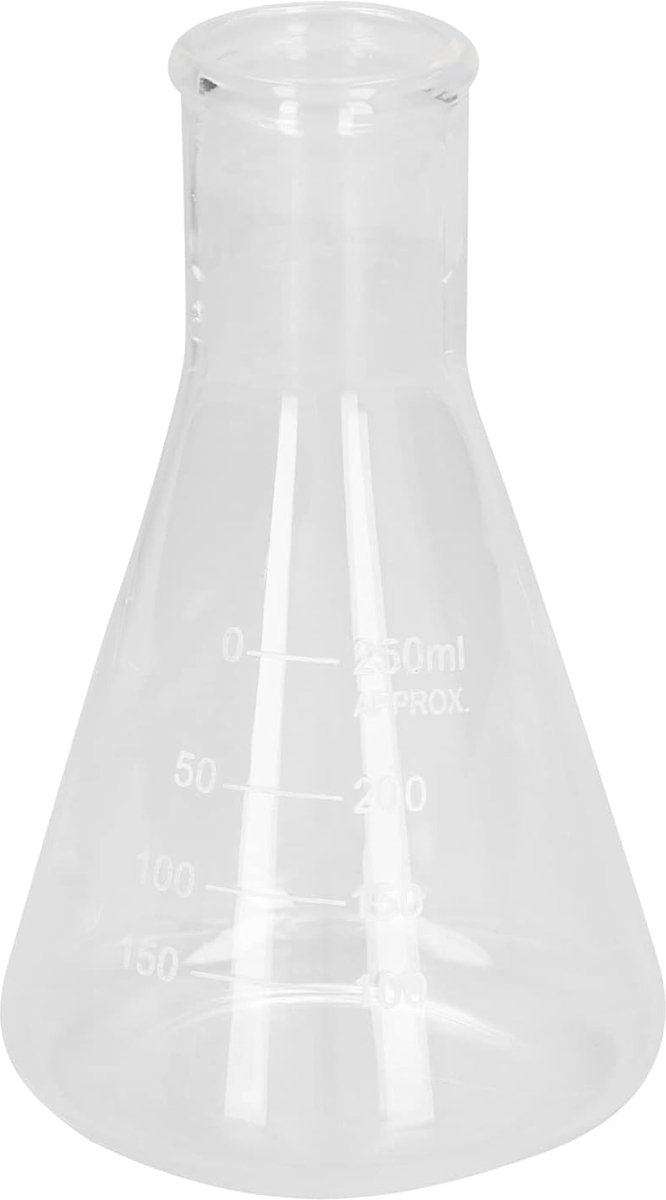 Erlenmeyer Kolf - Smalle Mond - Laboratorium Keuken - Verdikt Borosilicaatglas - 250 Ml