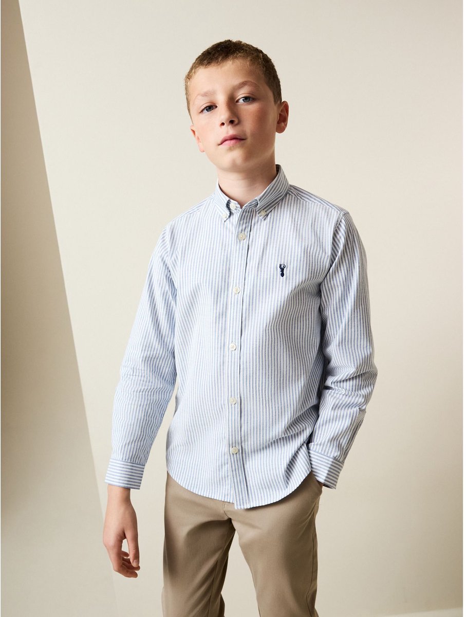 Next - Jongens - Single Oxford-overhemd - Blauw