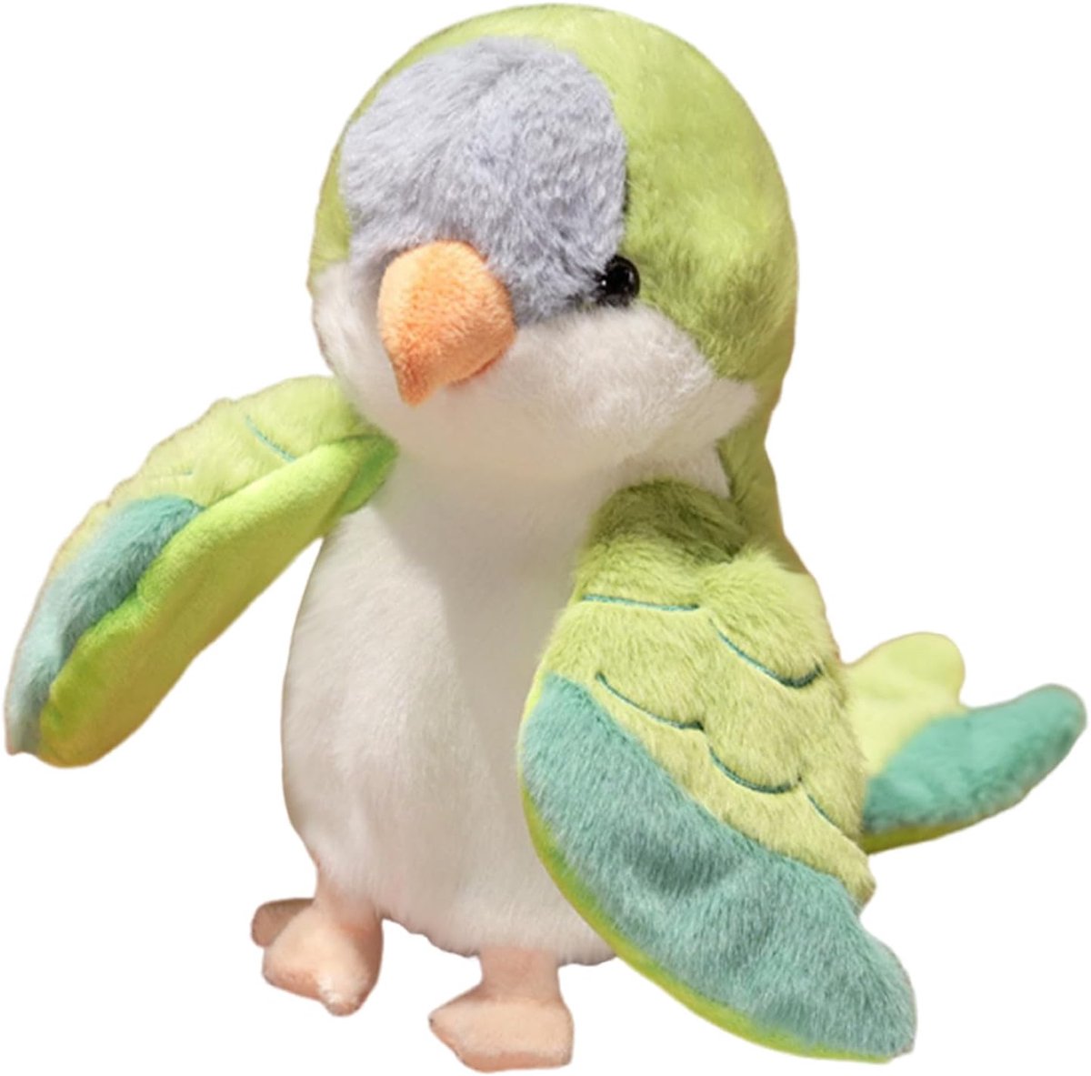 Papegaai Handpop - Pluche Vogel - Verhalen Vertellen - Zacht Huidvriendelijk - 20cm Hoog - Groen