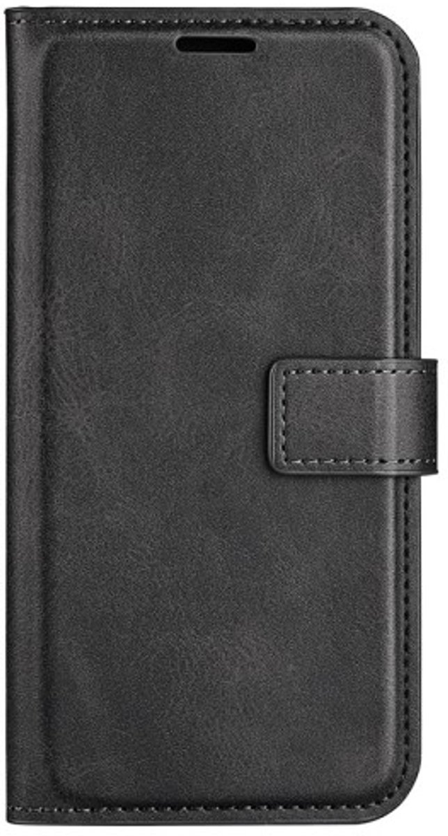 Casecentive Leren Wallet case met sluiting iPhone 16 zwart
