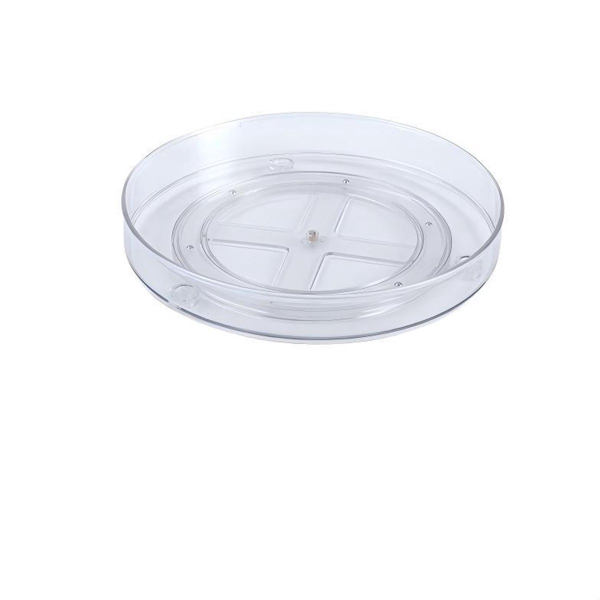 Klein draaibaar opbergbakje - transparant - 23,5 cm