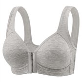 Daity Damesbeha met voorsluiting - push-up en zonder beugel - ademend en comfortabel - voor dagelijks gebruik (maat L).