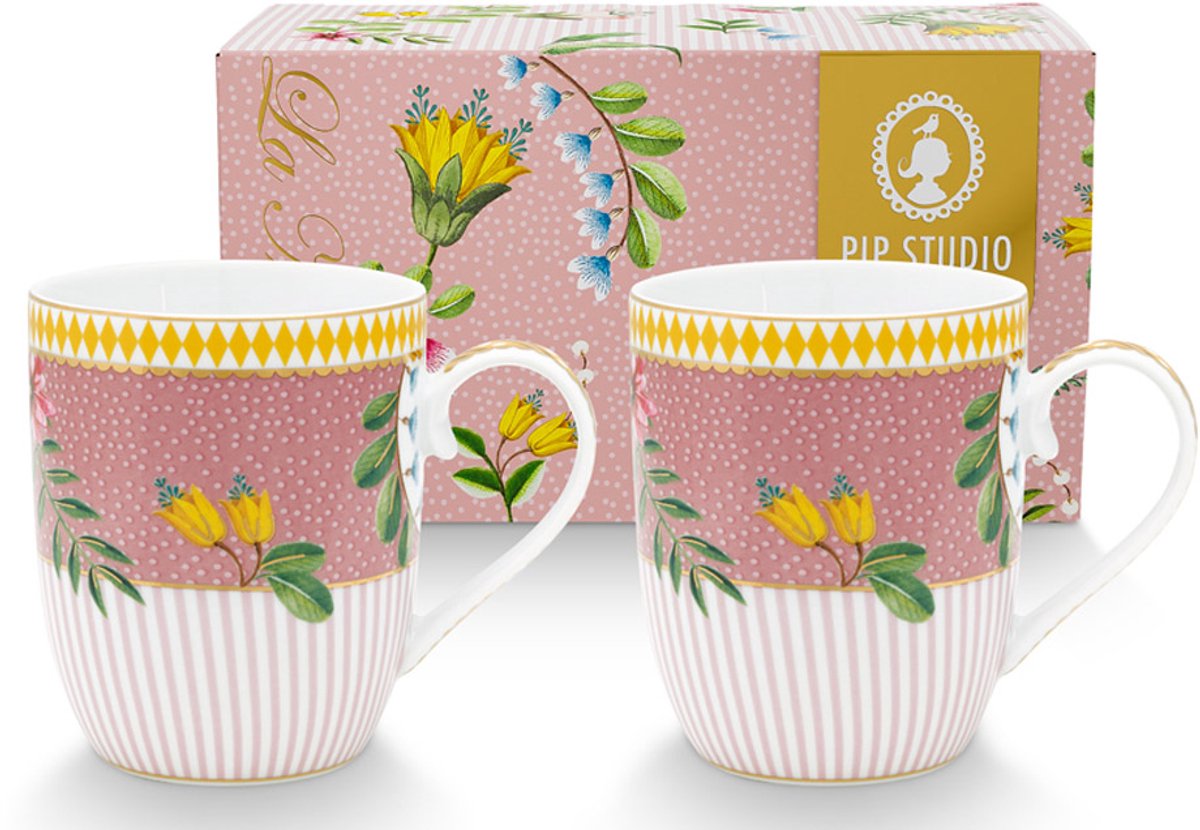 Pip studio La Majorelle roze - Set 2 mokken - 145ml