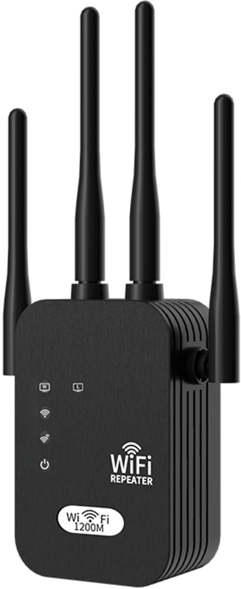 Nademoli WiFi Extender 1200M 4-Antenne Zwart - Shenzhen Nademoli Technology Co., - €43,00