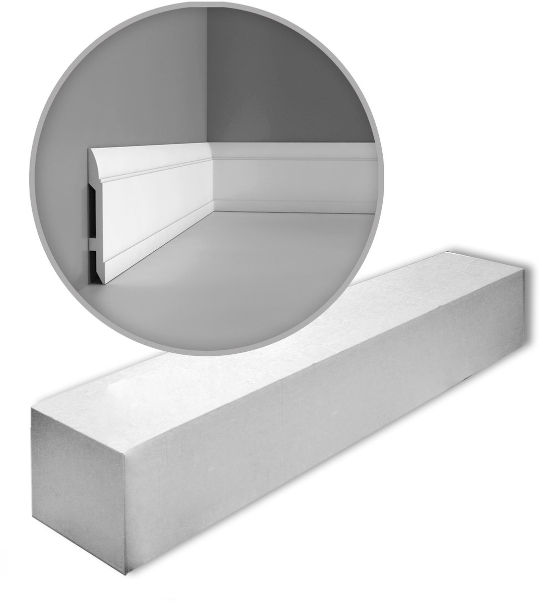1 doos 17 mulitifunctionele stootvaste Plinten Origineel Orac Decor SX104 LUXXUS oerdegelijk lijstwerk kabelkanalen 34 m