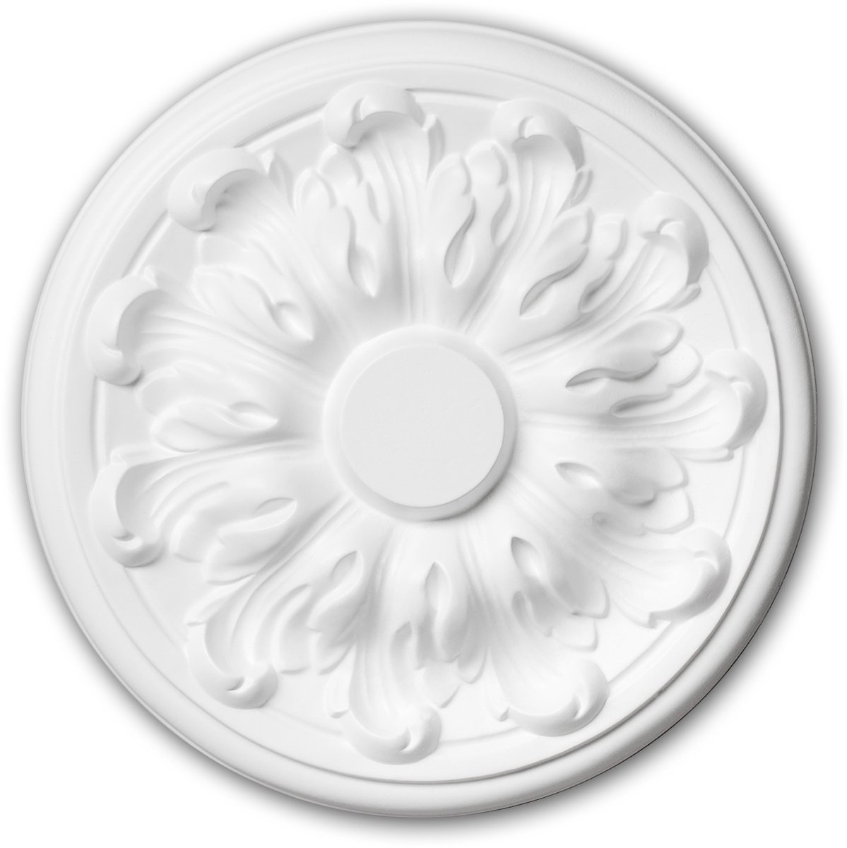 Plafond Rozet 156010 Profhome plafond centrum Sierelement neo-classicisme stijl wit Ø 19,3 cm