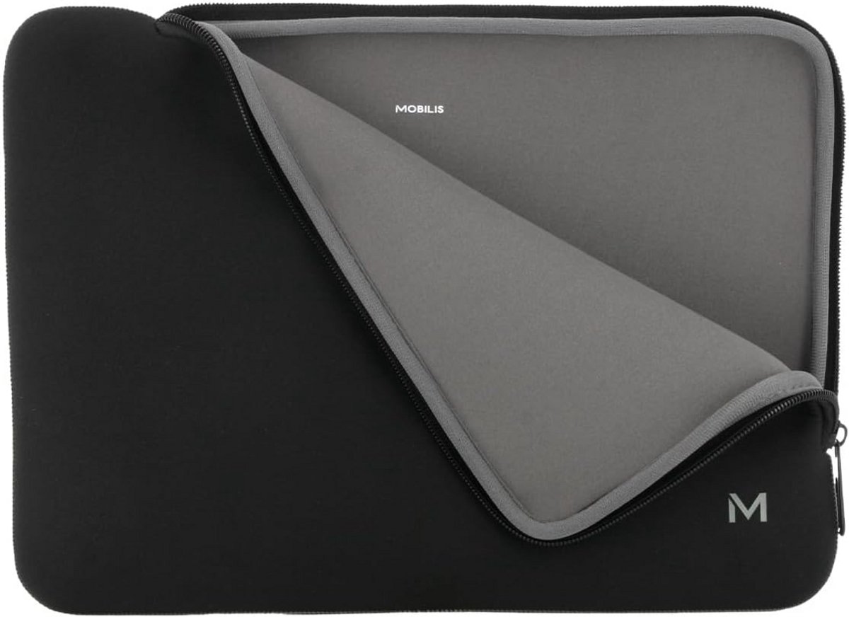 Zachte Neopreen Laptop Sleeve voor 12,5-14 inch - Bescherming tegen Krassen en Stoten in Zwart/Grijs