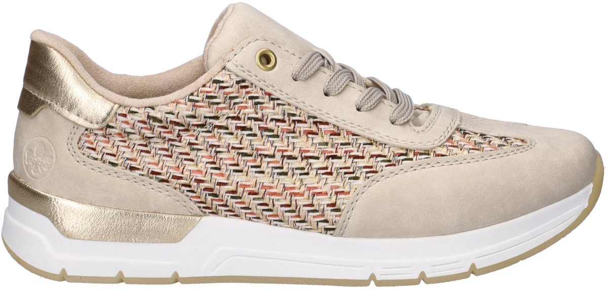 Rieker dames sneaker - Beige multi - Maat 38