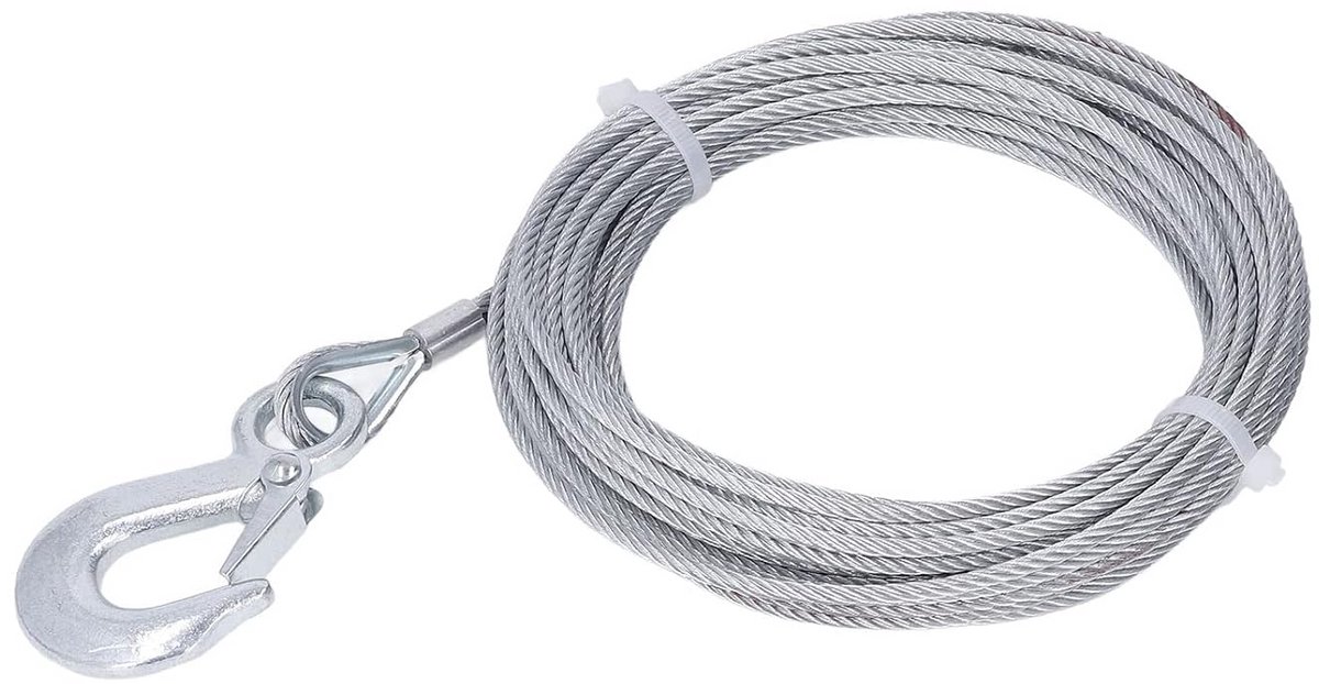 Roestvrij Stalen Kabel 4 Mm X 12 M - Draadkabel Tot 2000 Lbs