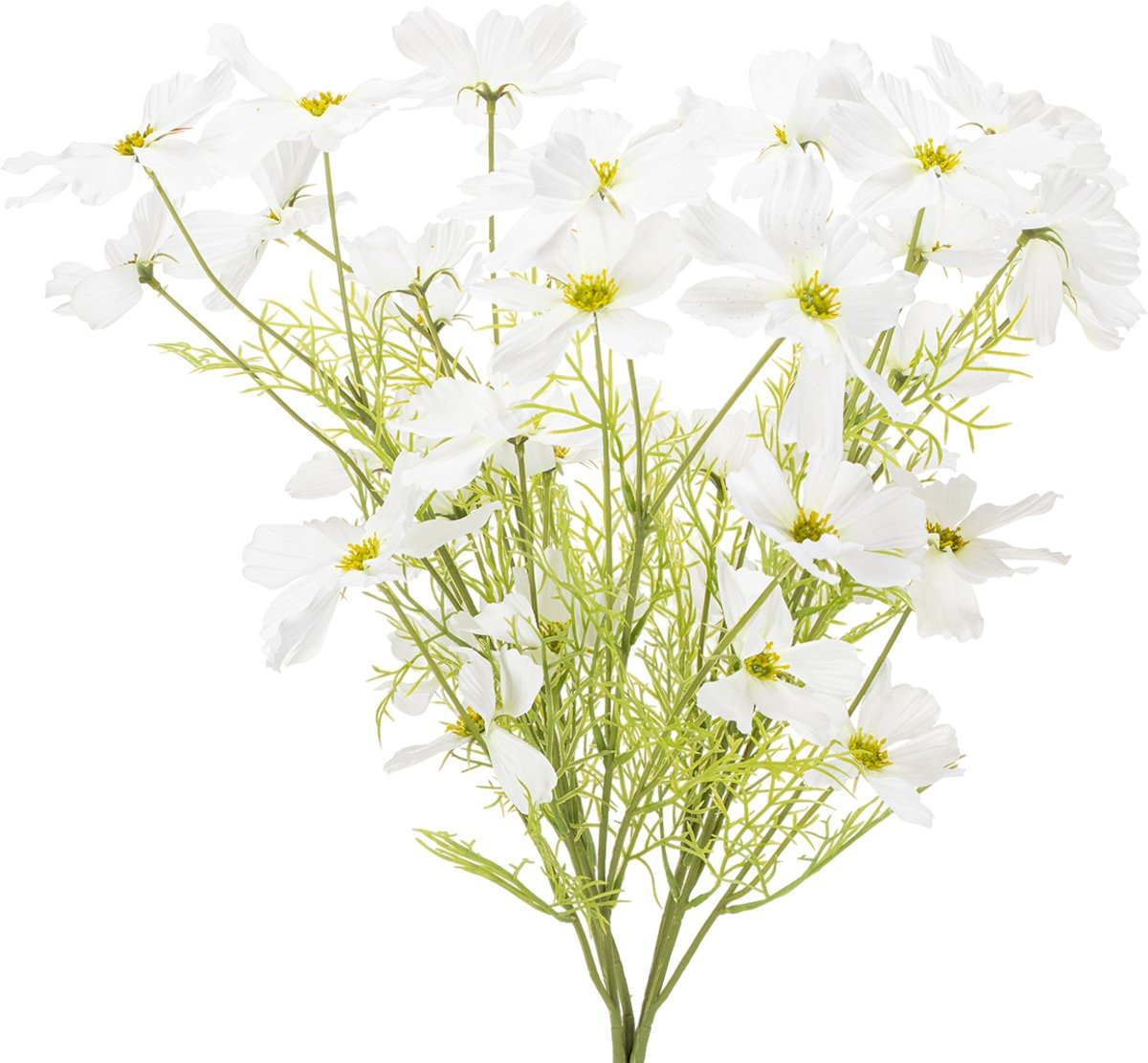 Viana Kunstmatige cosmosbloemen, zomerdecoratie voor tafel en kamer, 50 cm Wit