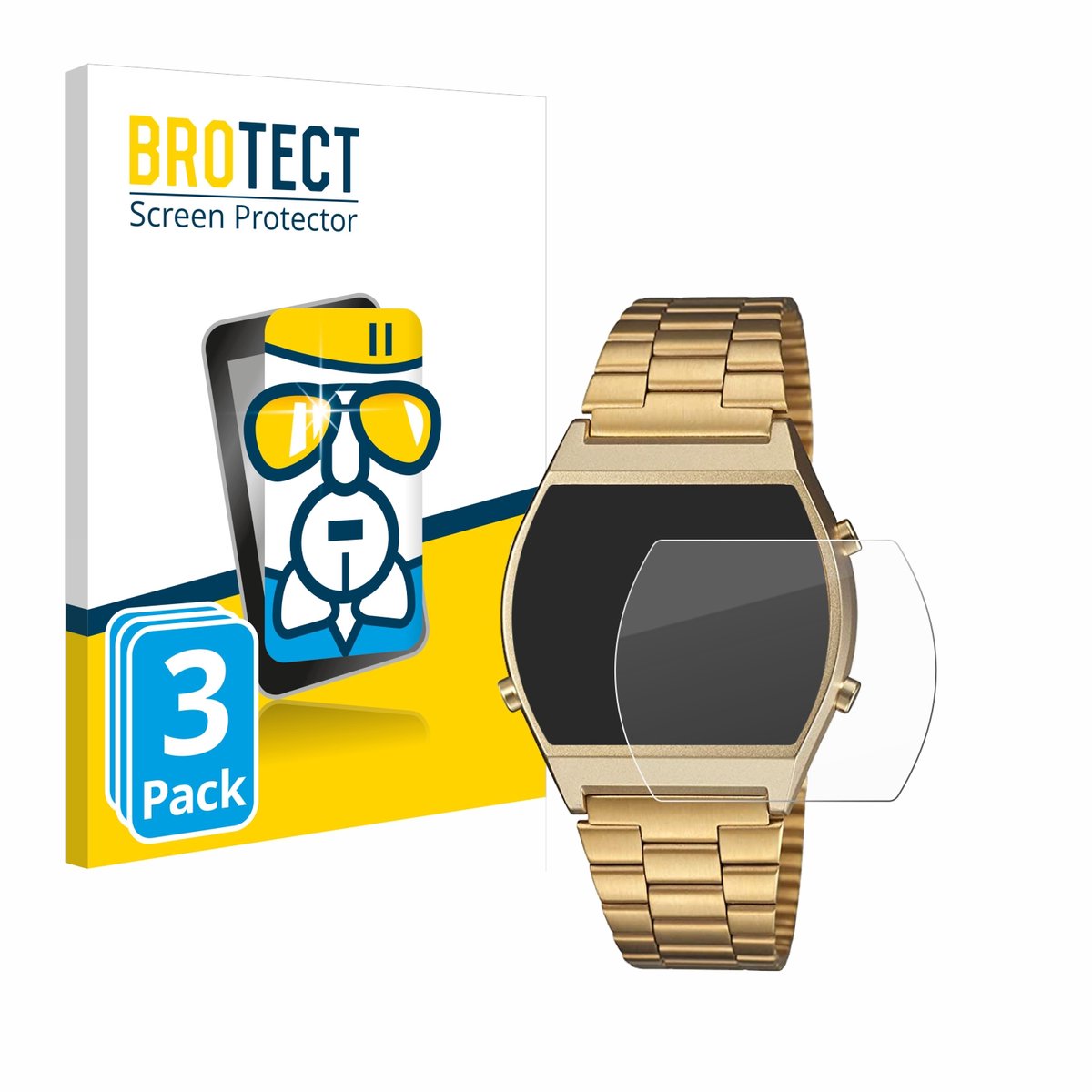 Screenprotector 3 Stuks voor Casio Retro B640WB Beschermglas transparant