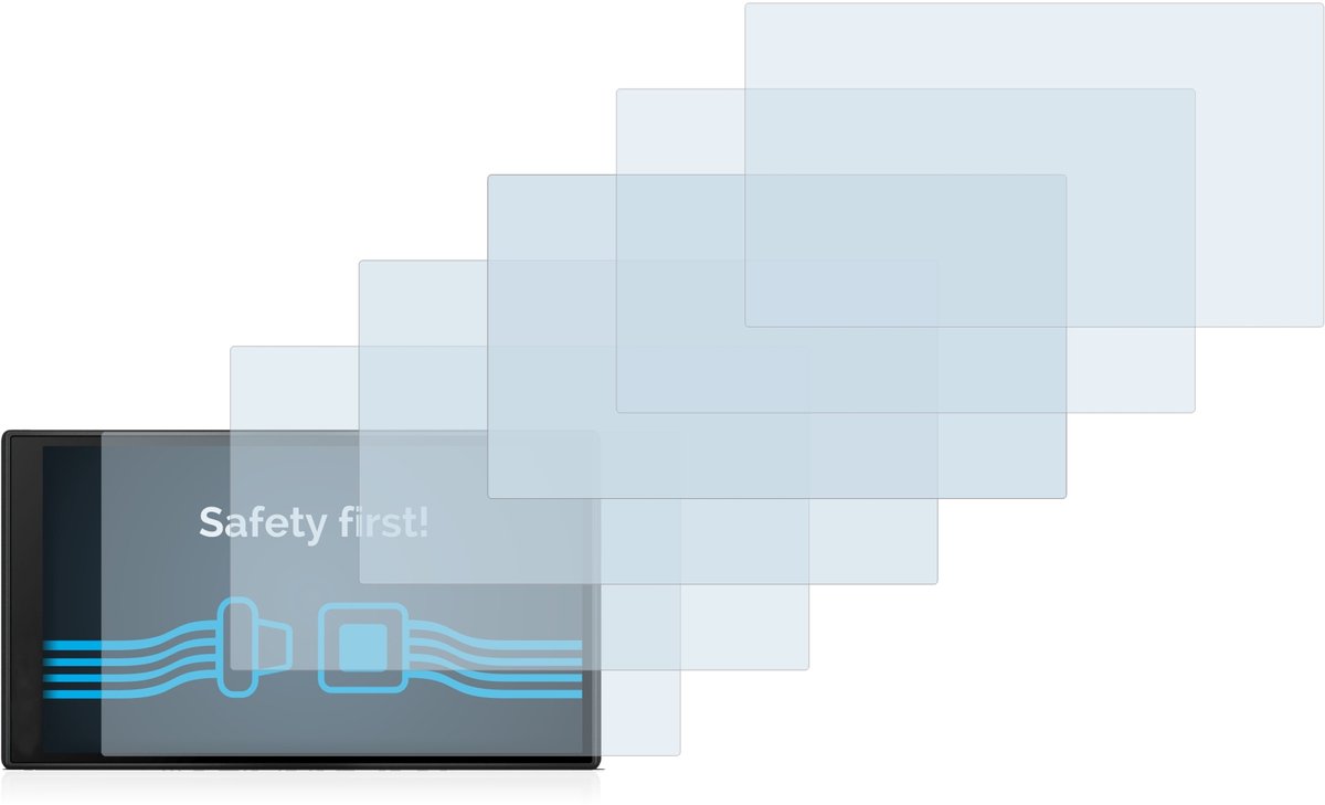 Savvies - Screenprotector voor Garmin DriveSmart 66 - Folie Beschermfolie transparant 6 Stuks – foto 5