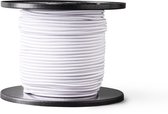 SNURO Elastisch rond touw (4mm, 100M, wit) - Professionele kwaliteit - Weerbestendig en herbruikbaar - Breekkracht 40kg