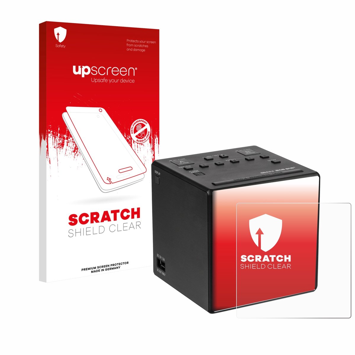upscreen - Screenprotector voor Sony XDR-C1DBP - Folie Beschermfolie transparant