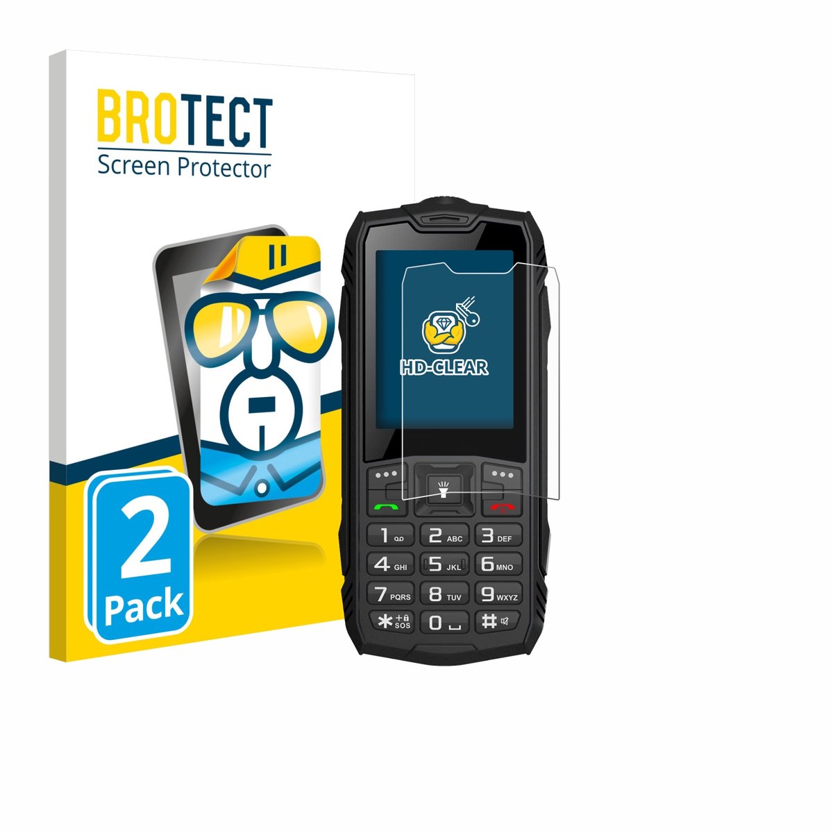 BROTECT - Screenprotector voor Hammer Rock - Folie Beschermfolie transparant 2 Stuks
