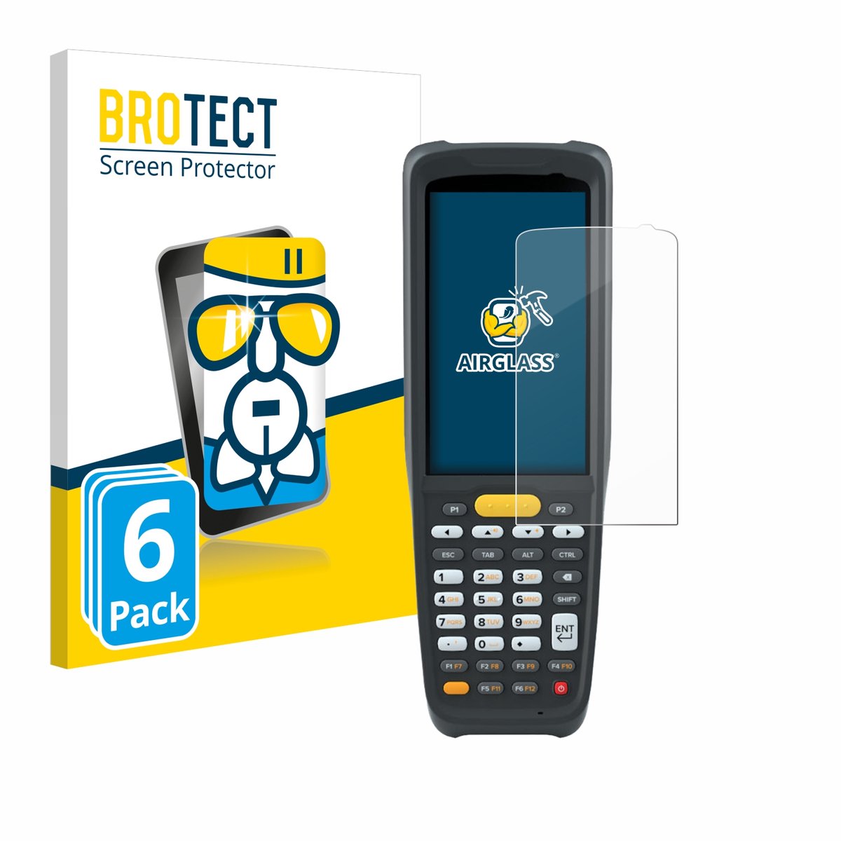 Screenprotector 6 Stuks voor Zebra MC2200 Beschermglas transparant