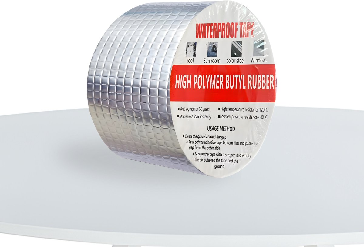 Butyl Tape - 5 cm x 5 M - Waterdichte Reparatietape voor Dak, Goot, Caravan - Aluminium Afwerking
