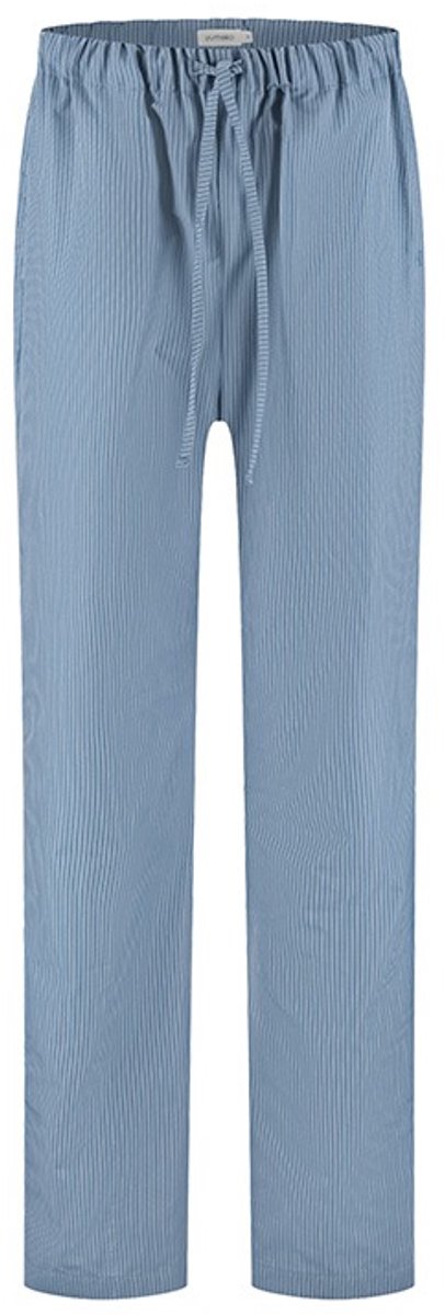 Yumeko pyjamabroek unisex katoen TENCEL™ blauw/wit stripe l Blue-White Stripe