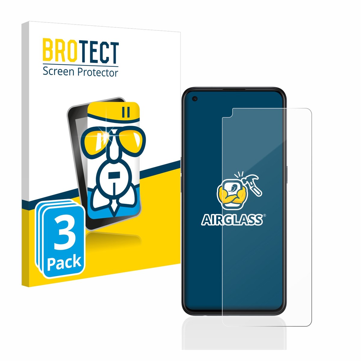 Screenprotector 3 Stuks voor Oppo Find X3 Lite Beschermglas transparant