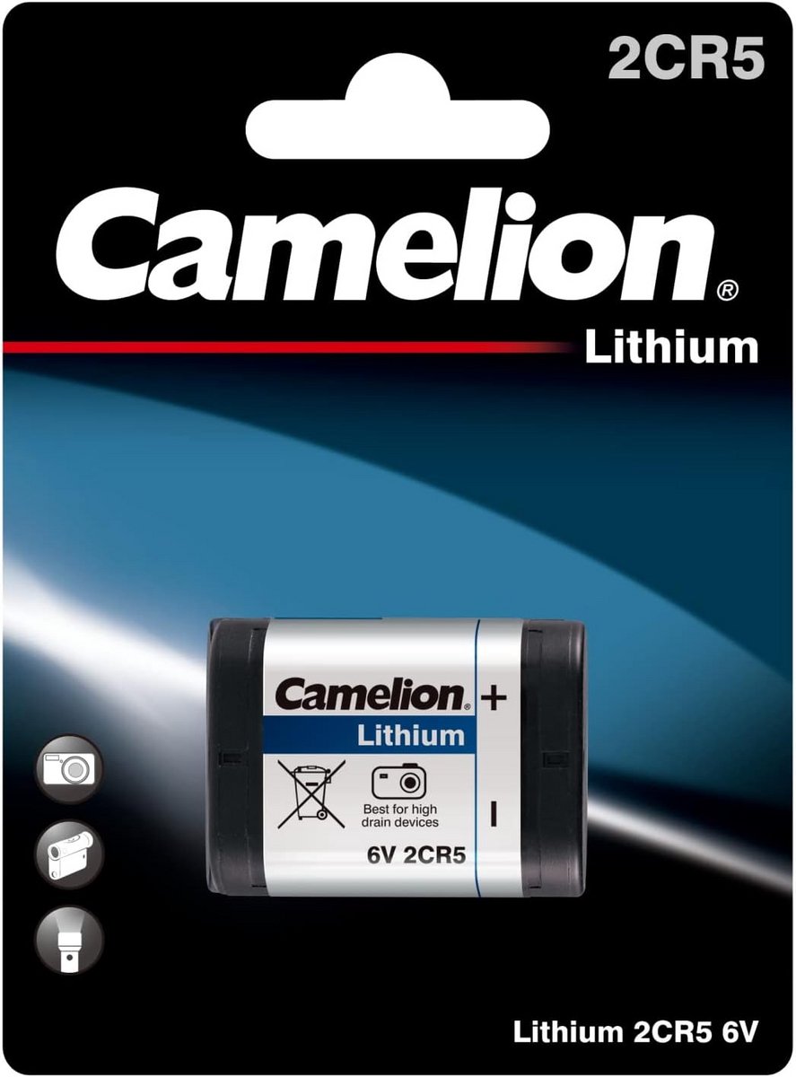 Lithium Fotobatterij 6 Volt 2CR5 Batterij voor Camera's en Apparatuur