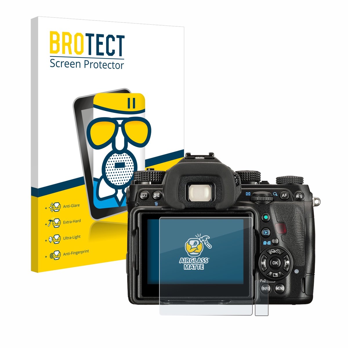 BROTECT - Screenprotector voor Pentax K-1 Mark II - Folie Beschermfolie Beschermglas matte