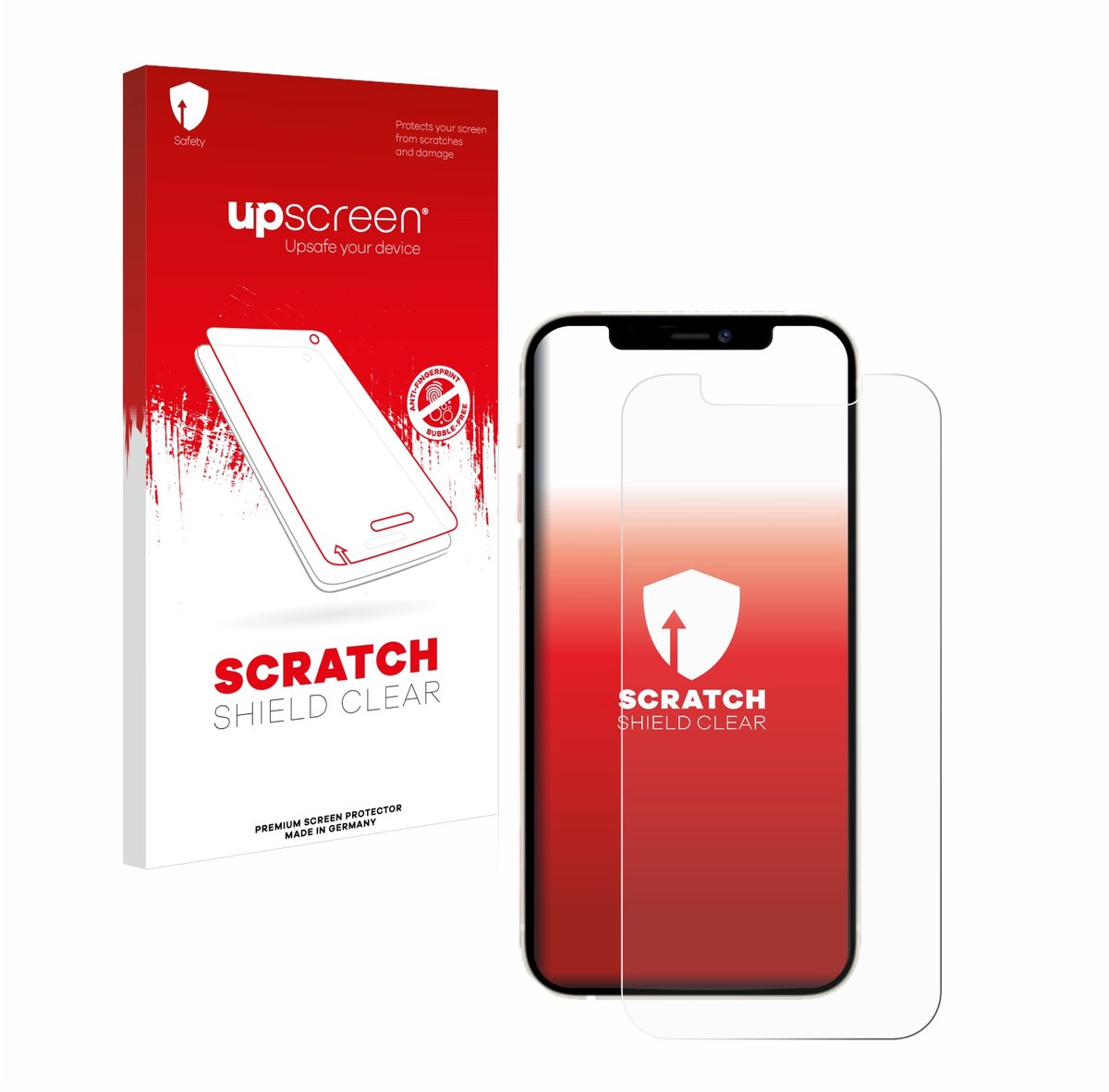 upscreen - Screenprotector voor Apple iPhone 12 / 12 Pro - Folie Beschermfolie transparant