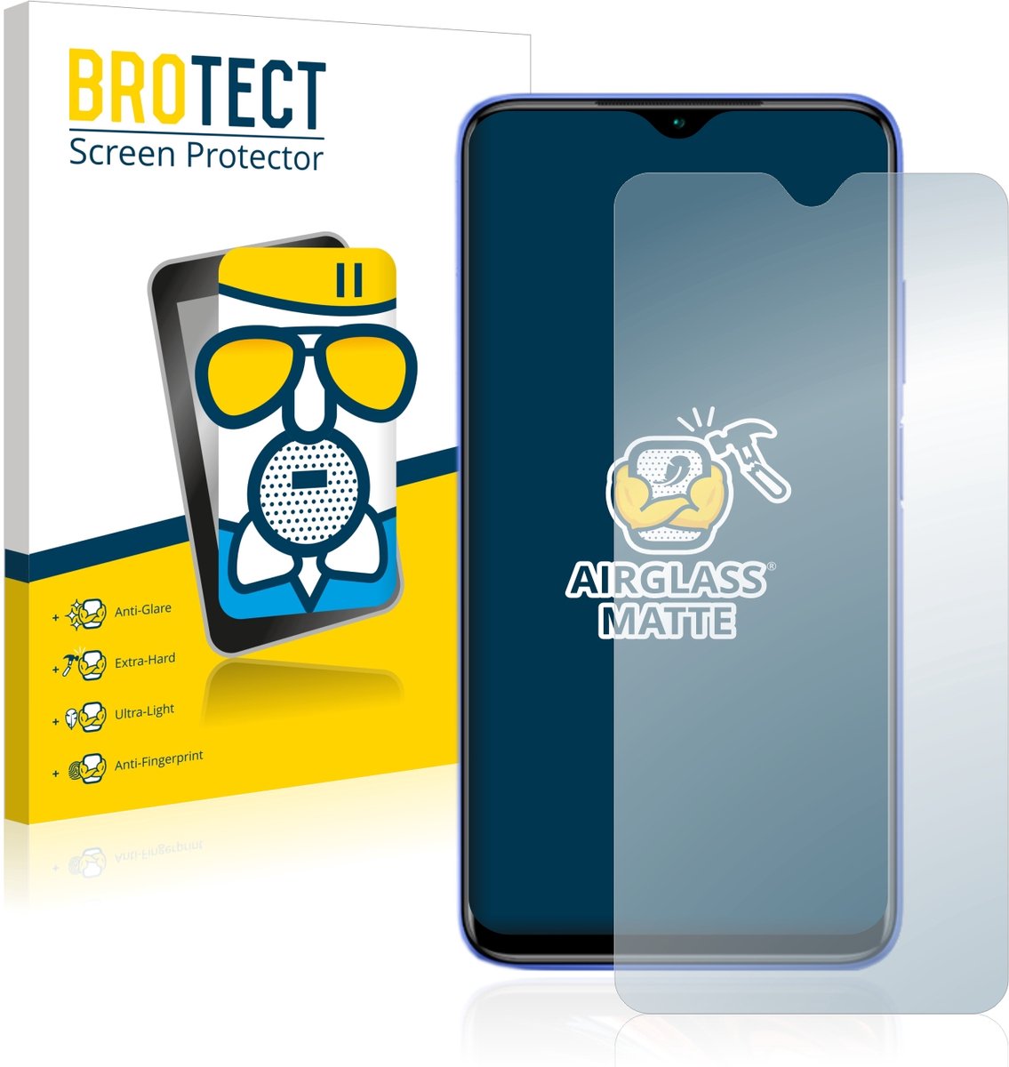 BROTECT - Screenprotector voor Xiaomi Redmi 9T - Folie Beschermfolie Beschermglas matte