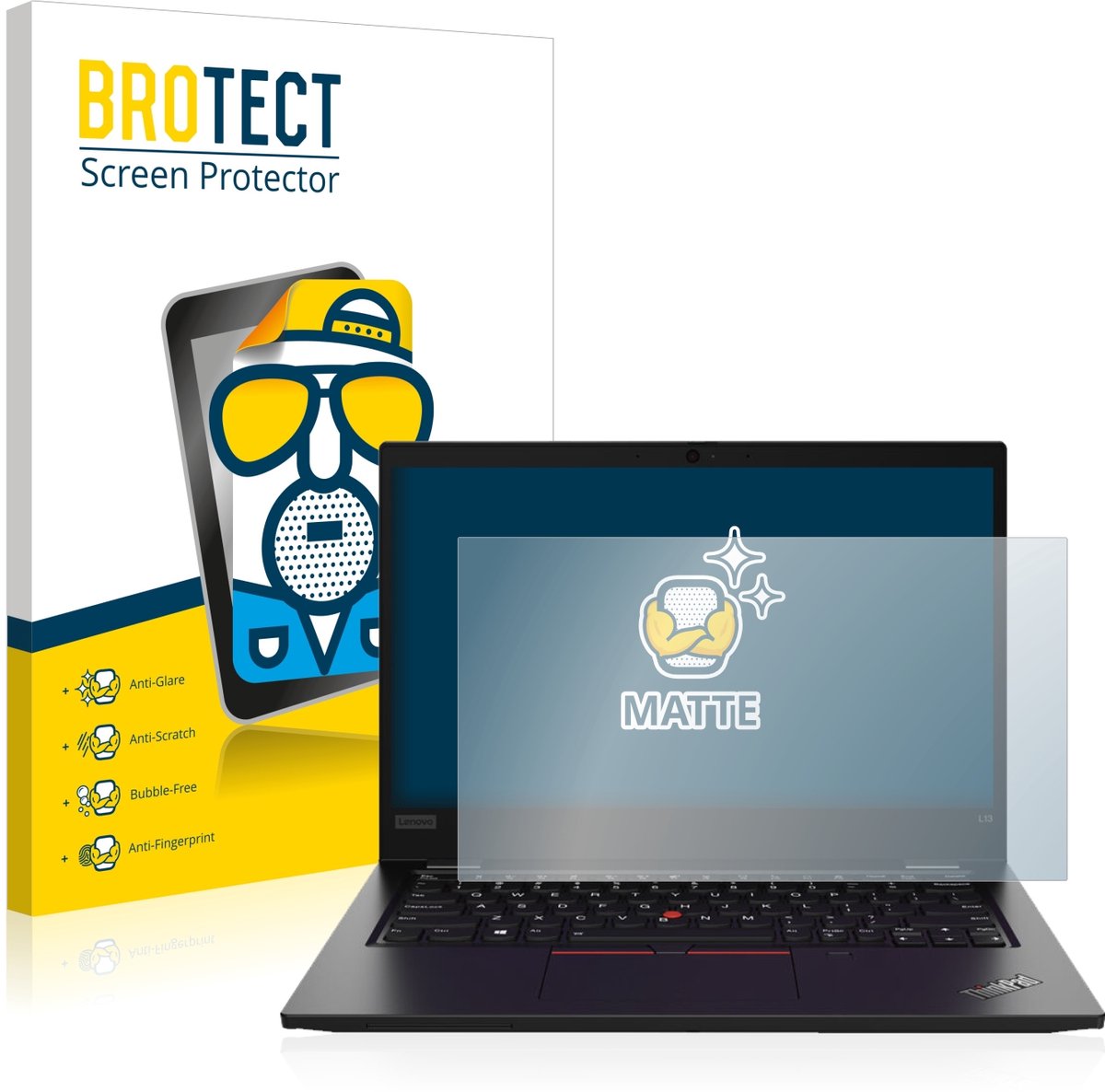 BROTECT - Screenprotector voor Lenovo ThinkPad L13 Gen 2 - Folie Beschermfolie matte