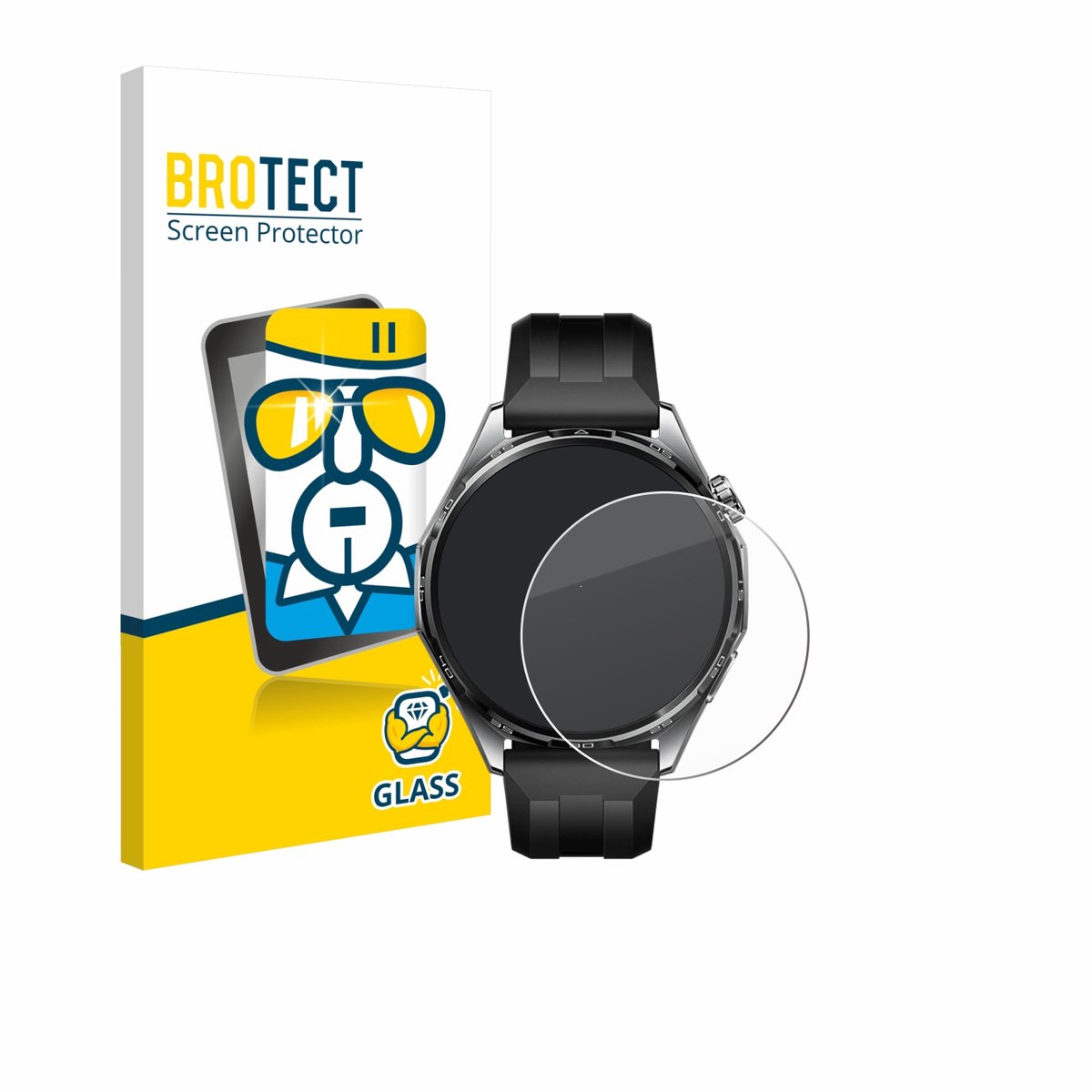 BROTECT - Glas Screenprotector voor Huawei Watch GT 6 (46 mm) - Gehard Beschermglas 9H