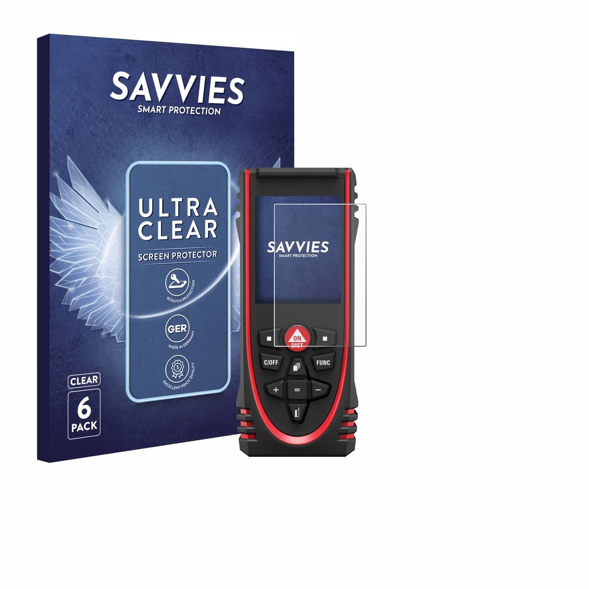 Savvies - Screenprotector voor Leica DISTO X3 - Folie Beschermfolie transparant 6 Stuks