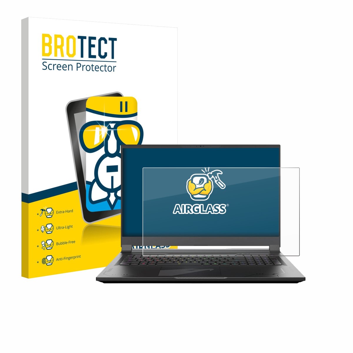Screenprotector voor Gigabyte AORUS 17 2024 Beschermglas transparant