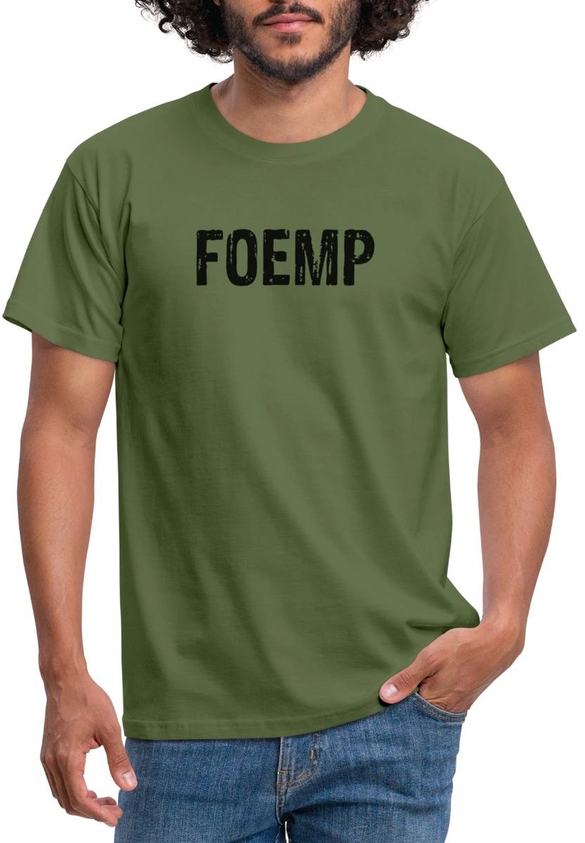 FOEMP Tekstontwerp T-Shirt Heren