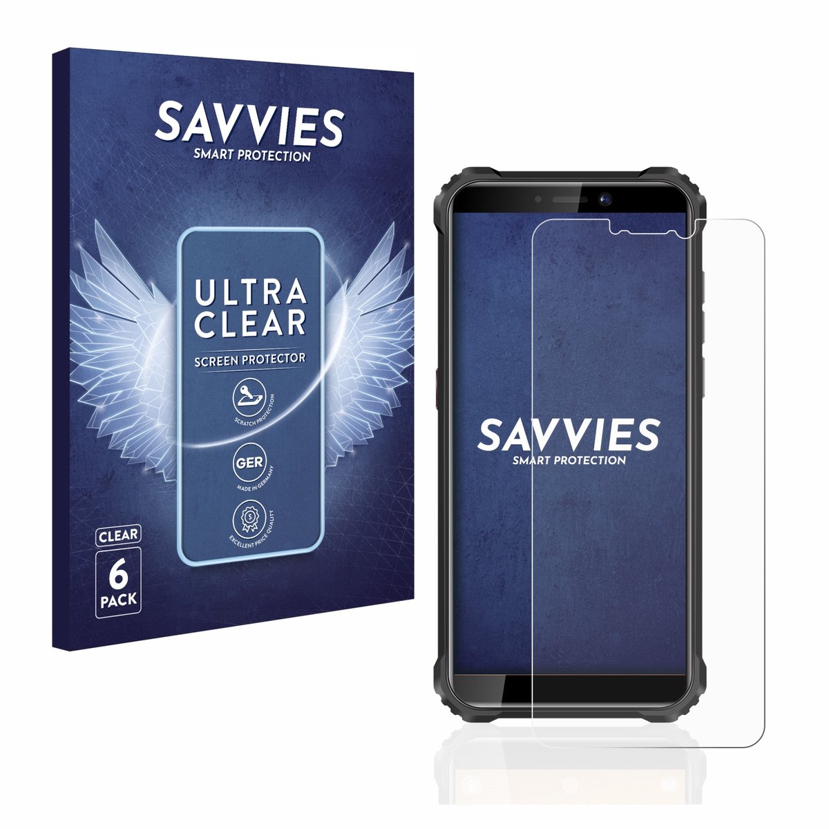 Savvies - Screenprotector voor Oukitel WP5 - Folie Beschermfolie transparant 6 Stuks