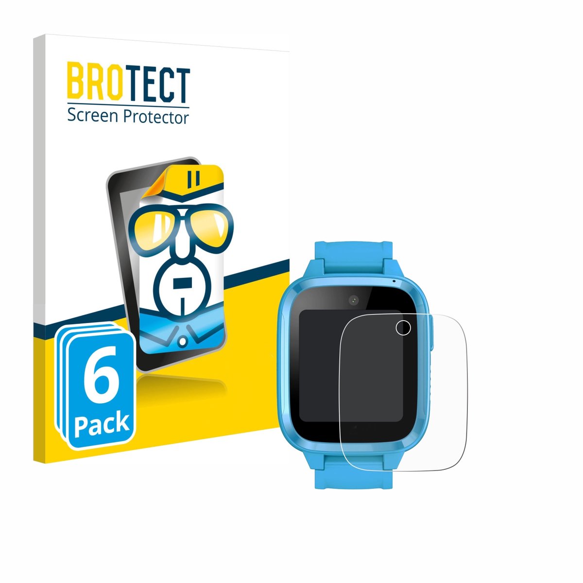 BROTECT - Screenprotector voor Xplora Kidzi Watch - Folie Beschermfolie transparant 6 Stuks