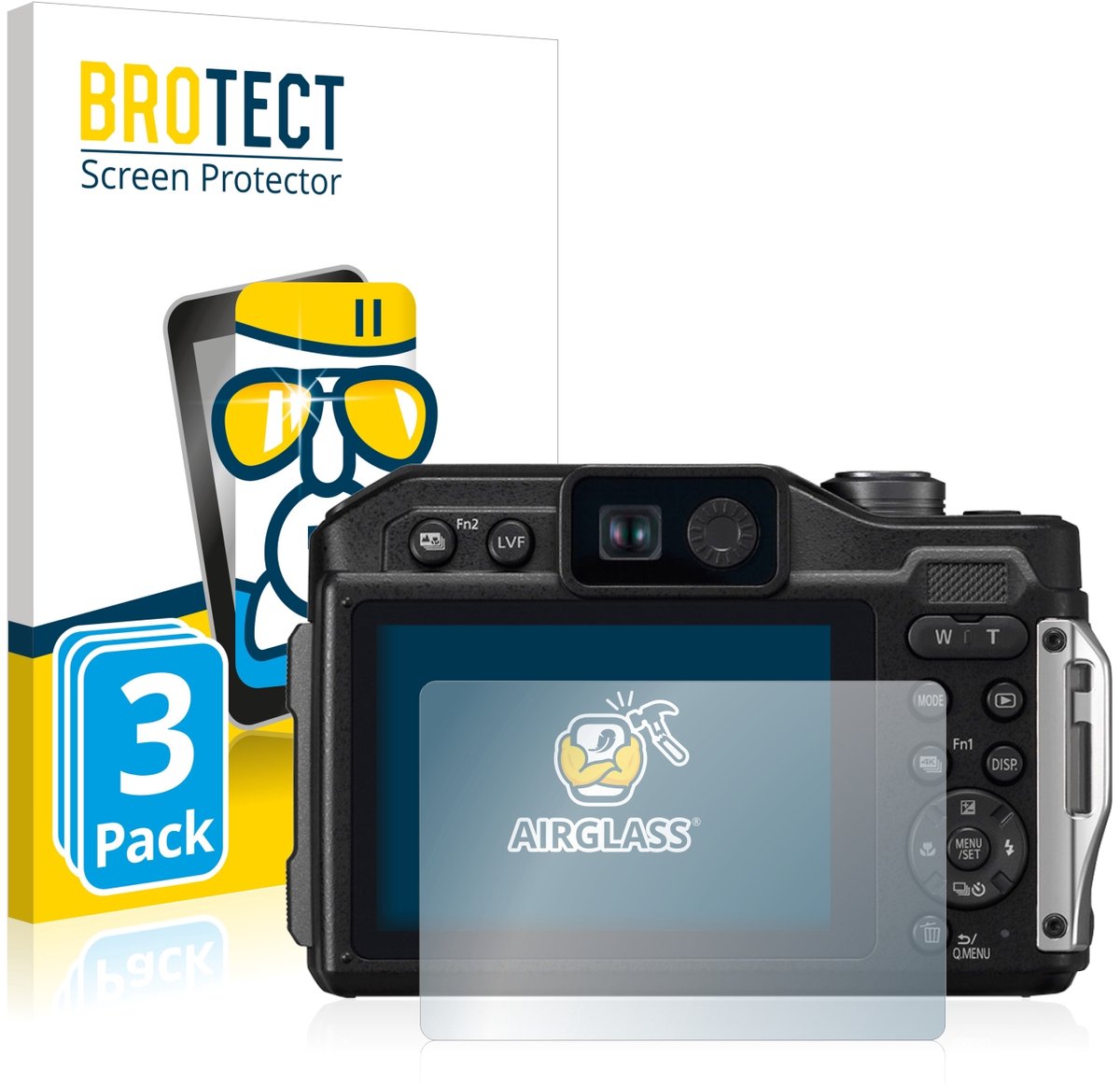 Screenprotector 3 Stuks voor Panasonic Lumix DC-FT7 Beschermglas transparant
