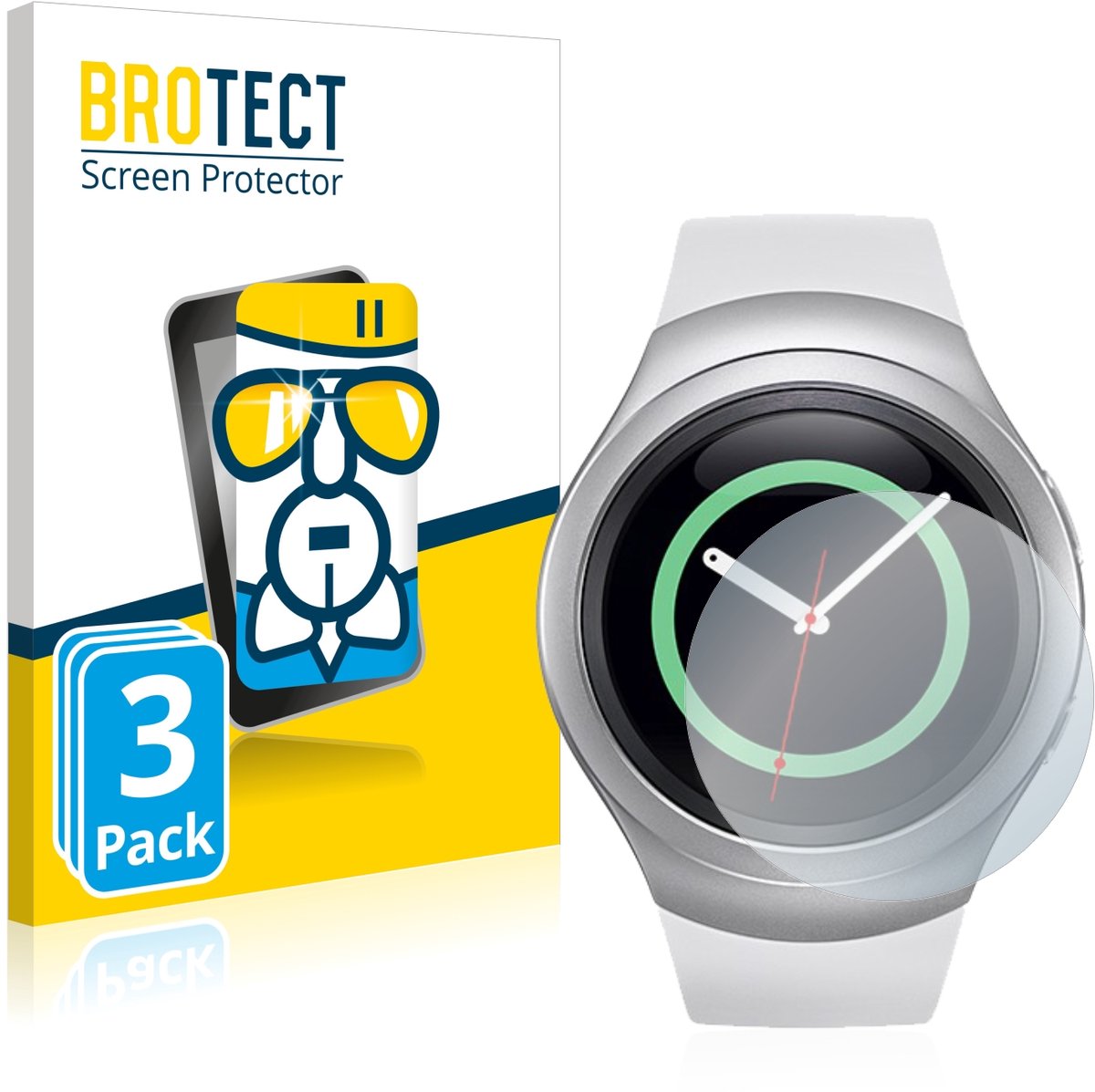 Screenprotector 3 Stuks voor Samsung Gear S2 Beschermglas transparant