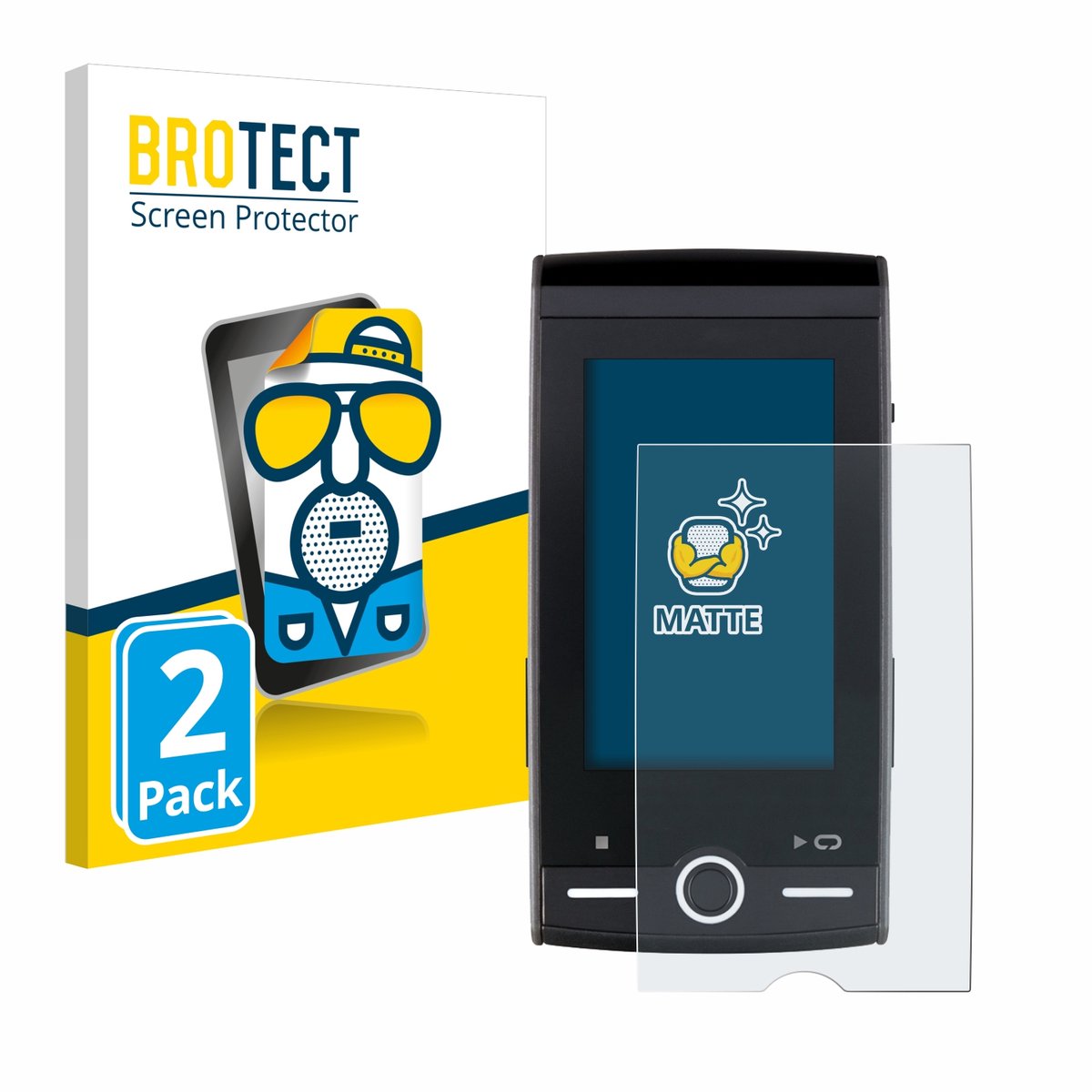 BROTECT - Screenprotector voor Sigma ROX 12.0 Sport - Folie Beschermfolie matte 2 Stuks