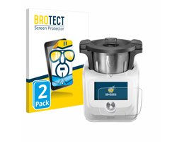 BROTECT - Screenprotector voor SilverCrest Monsieur Cuisine Connect - Folie Beschermfolie transparant 2 Stuks