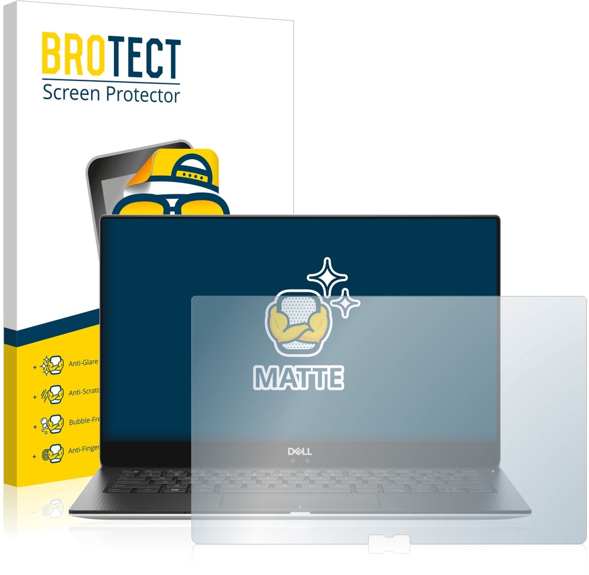 BROTECT - Screenprotector voor Dell XPS 13 9370 - Folie Beschermfolie matte