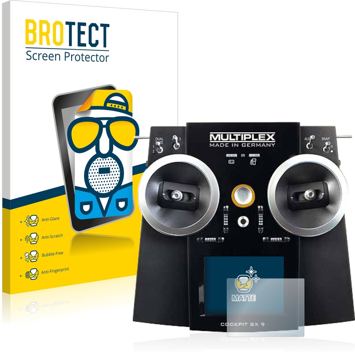 BROTECT - Screenprotector voor Multiplex Cockpit SX9 - Folie Beschermfolie matte 2 Stuks