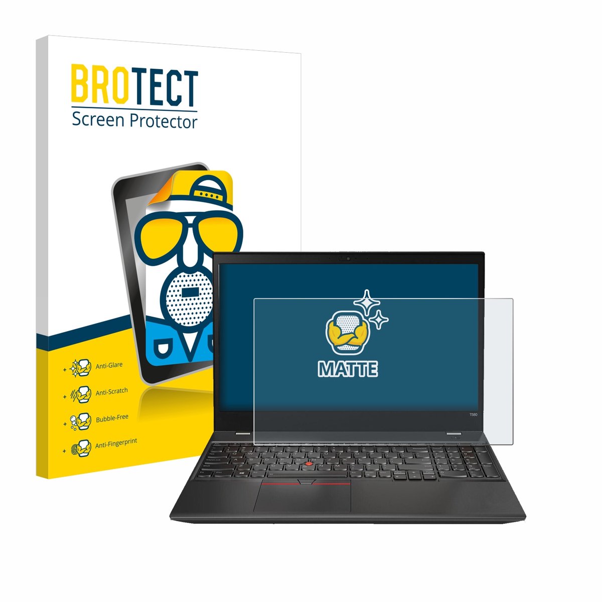 BROTECT - Screenprotector voor Lenovo ThinkPad T580 15.6" - Folie Beschermfolie matte
